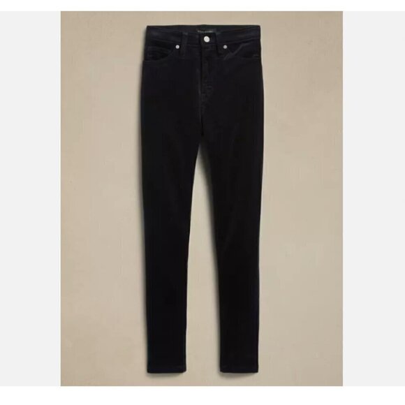 Banana Republic Black Mid Rise Skinny Stretch Corduroy Pant 26/2 PETITE - RT$120 - Picture 4 of 10